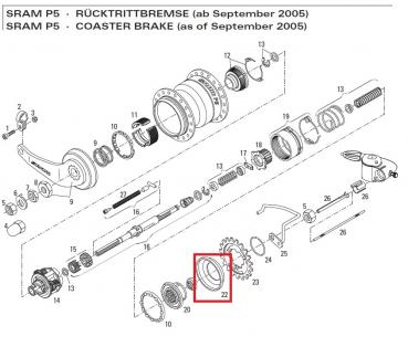 STAUBDECKEL, SRAM P5, Ø 54 MM